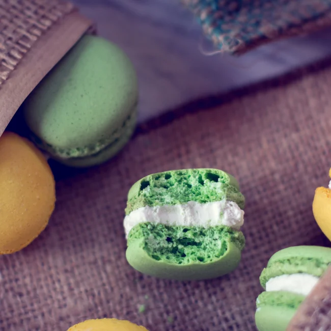 Μακαρόν με τσάι Matcha: Αρώματα γήινης απόλαυσης